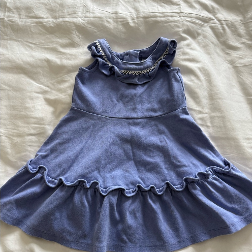 Janie and Jack Circle Trim Ruffle Ponte Dress